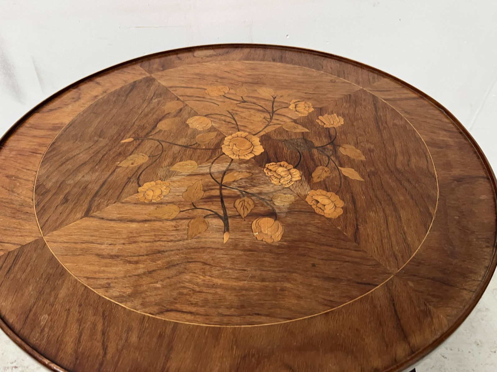 Louis XV Style Marquetry Wood Side Table, 20th Century photo Furniture