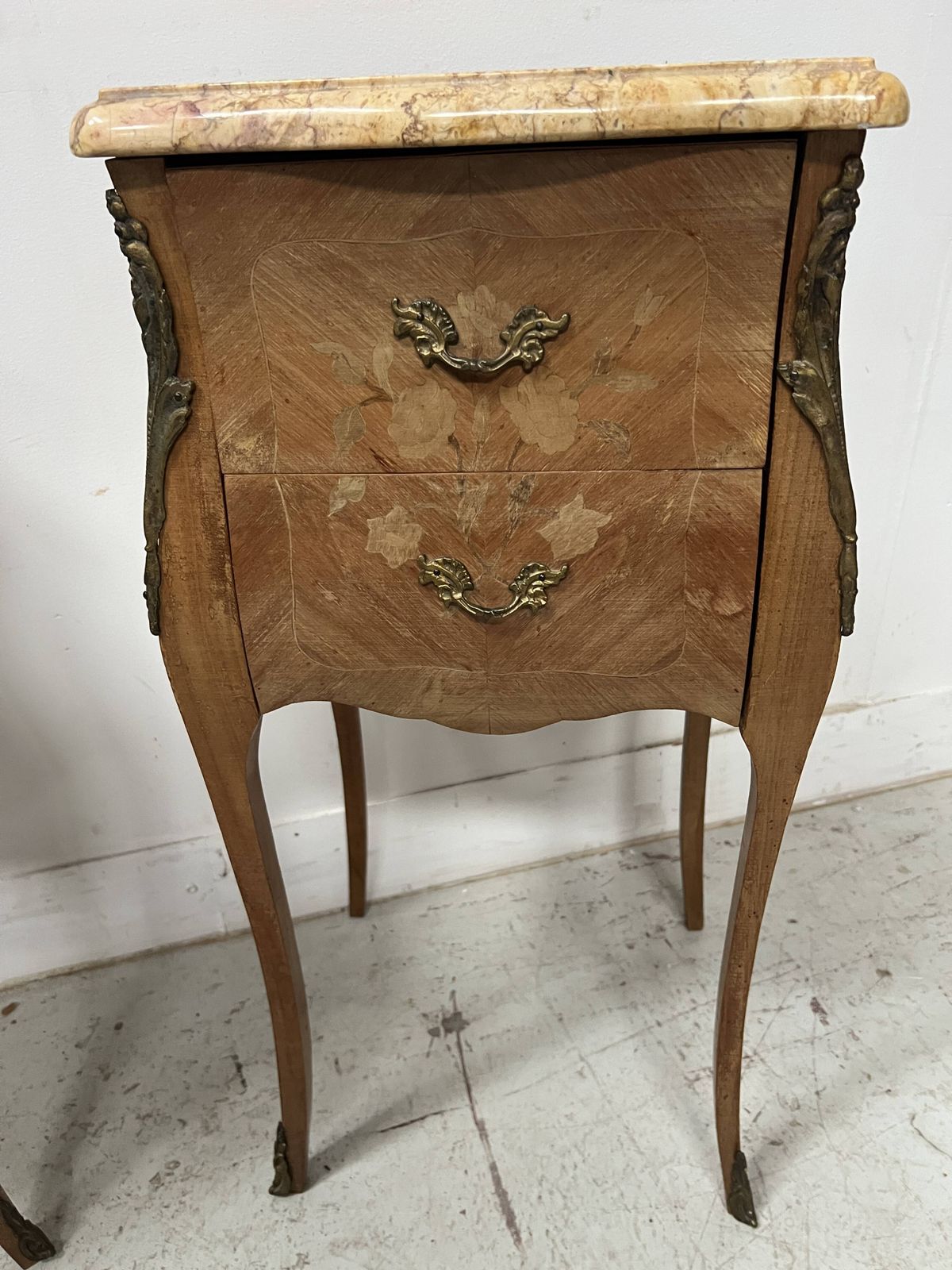 Pair Of Small Marquetry Chests Of Drawers In The Louis XV Style / 20th Century photo Furniture