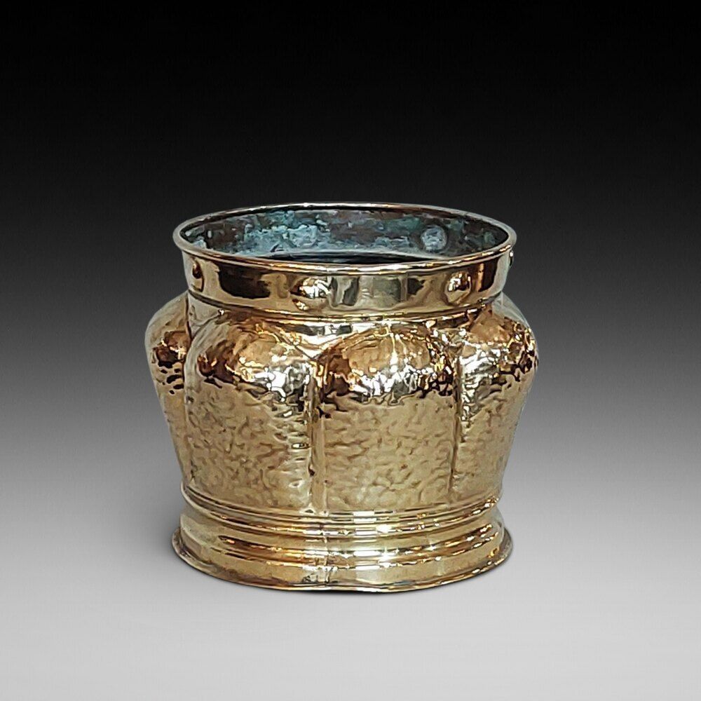 Arts And Crafts Beaten Brass Planter C1900 photo furniture