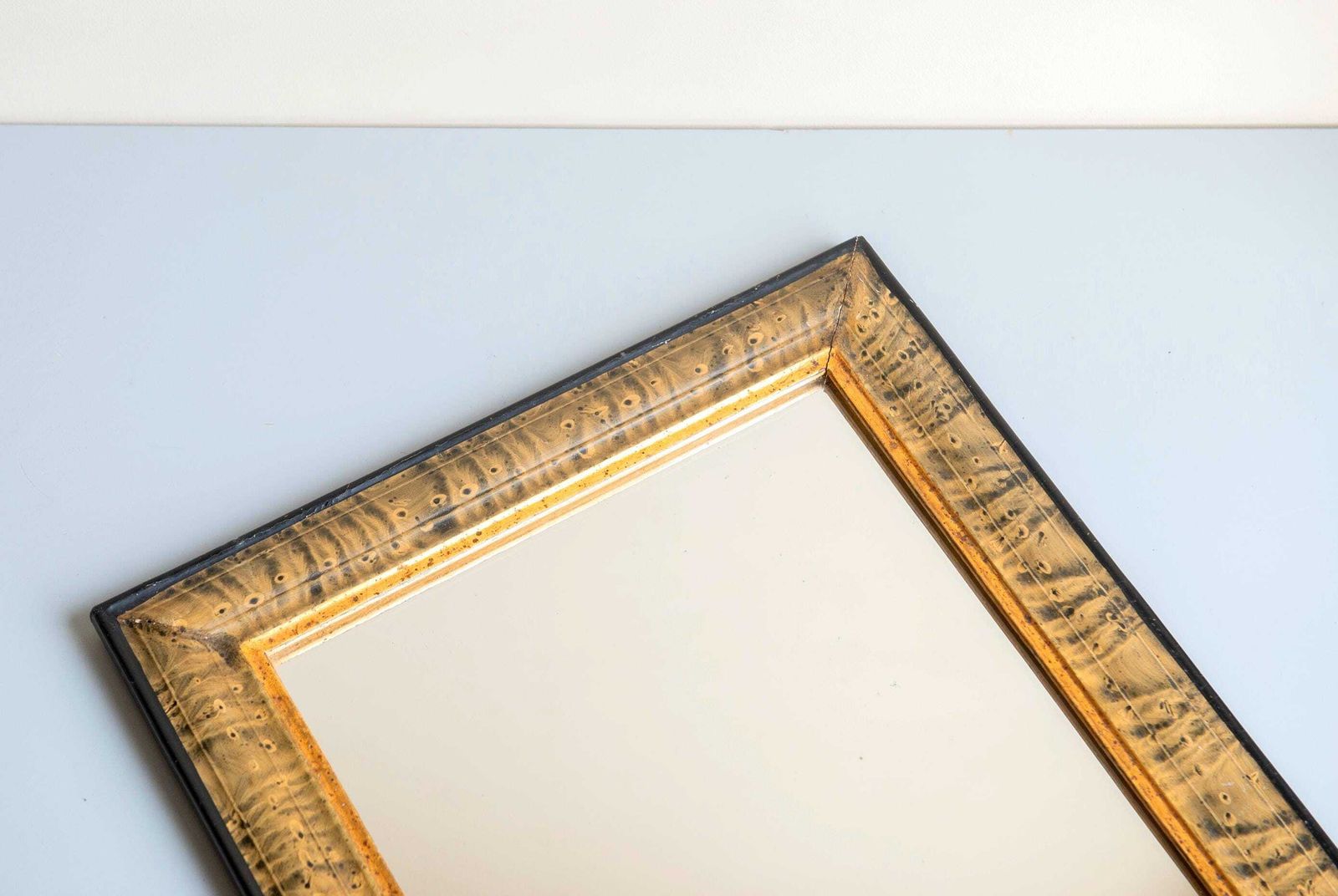 photo furniture Antique Louis Philippe Mirror 19th Century French Farmhouse Mirror Marbled Arch Frame Rustic Half Round Wall Mirror