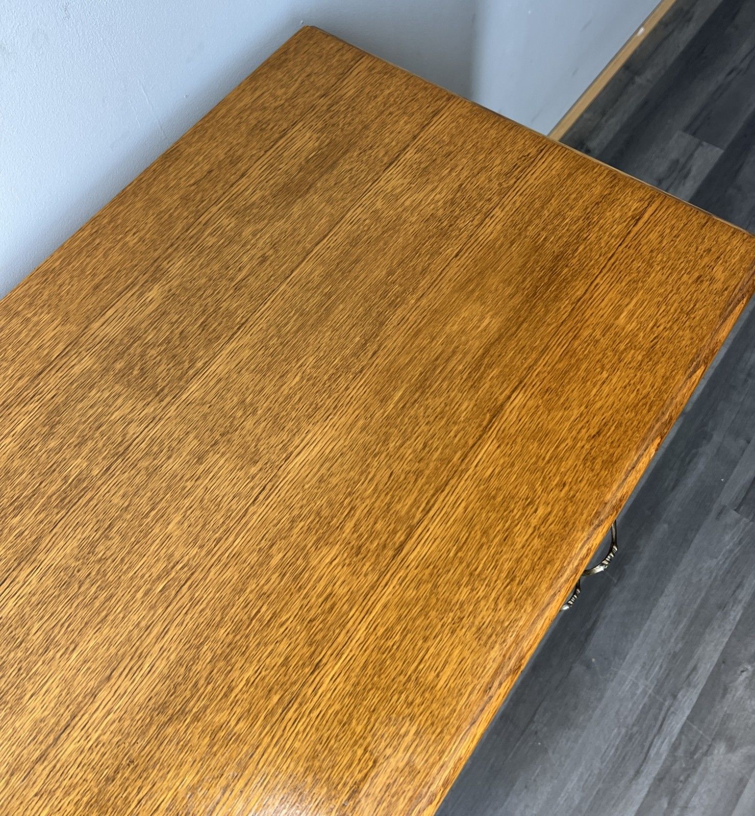photo for sale Chest Of Drawers Vintage French Louis Oak 2 Drawers Ornate Cabinet Lot 4438