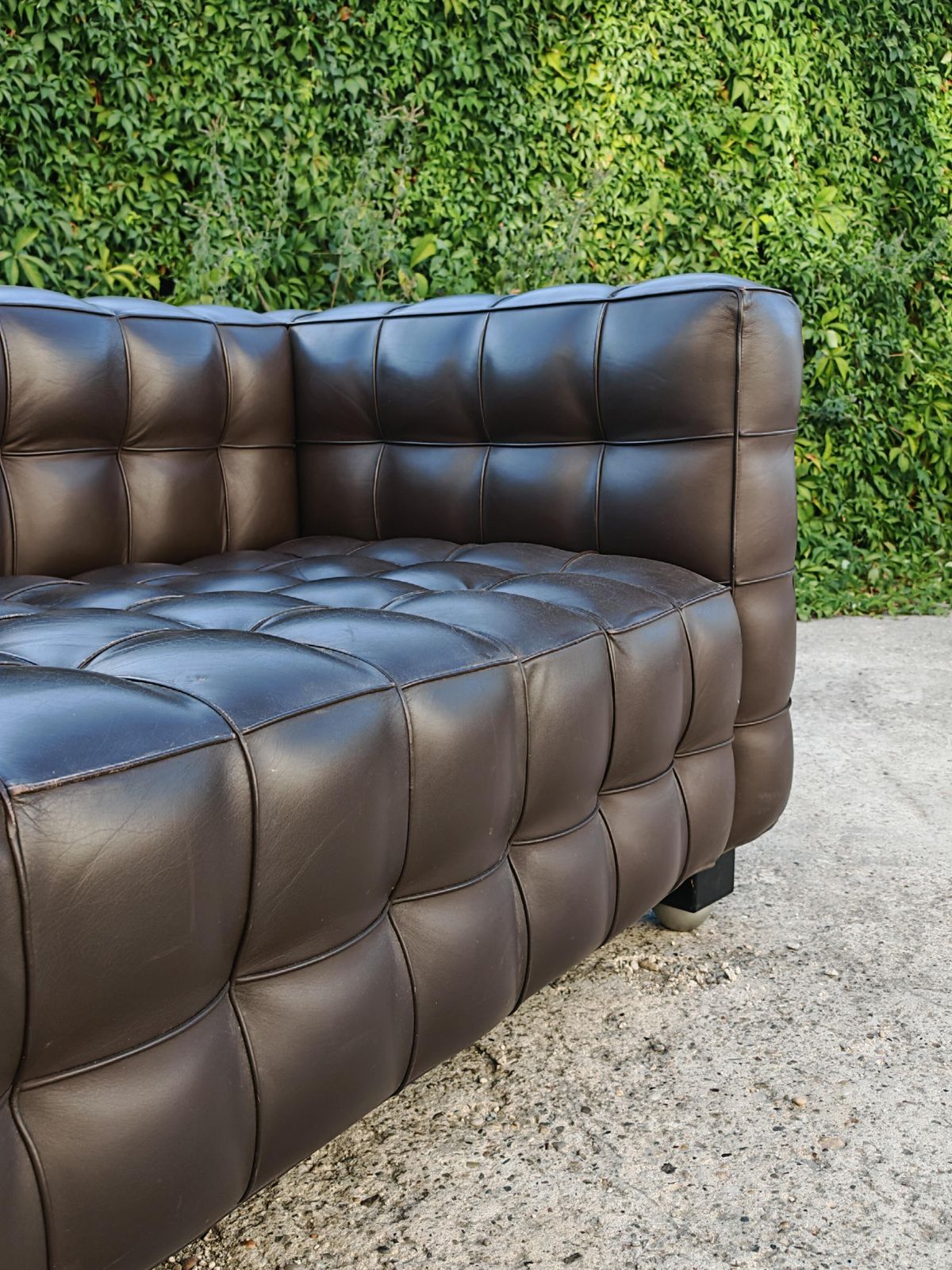 Vienna Secession Sofa "Kubus" By Josef Hoffmann, Manufactured By Wittmann photo for sale
