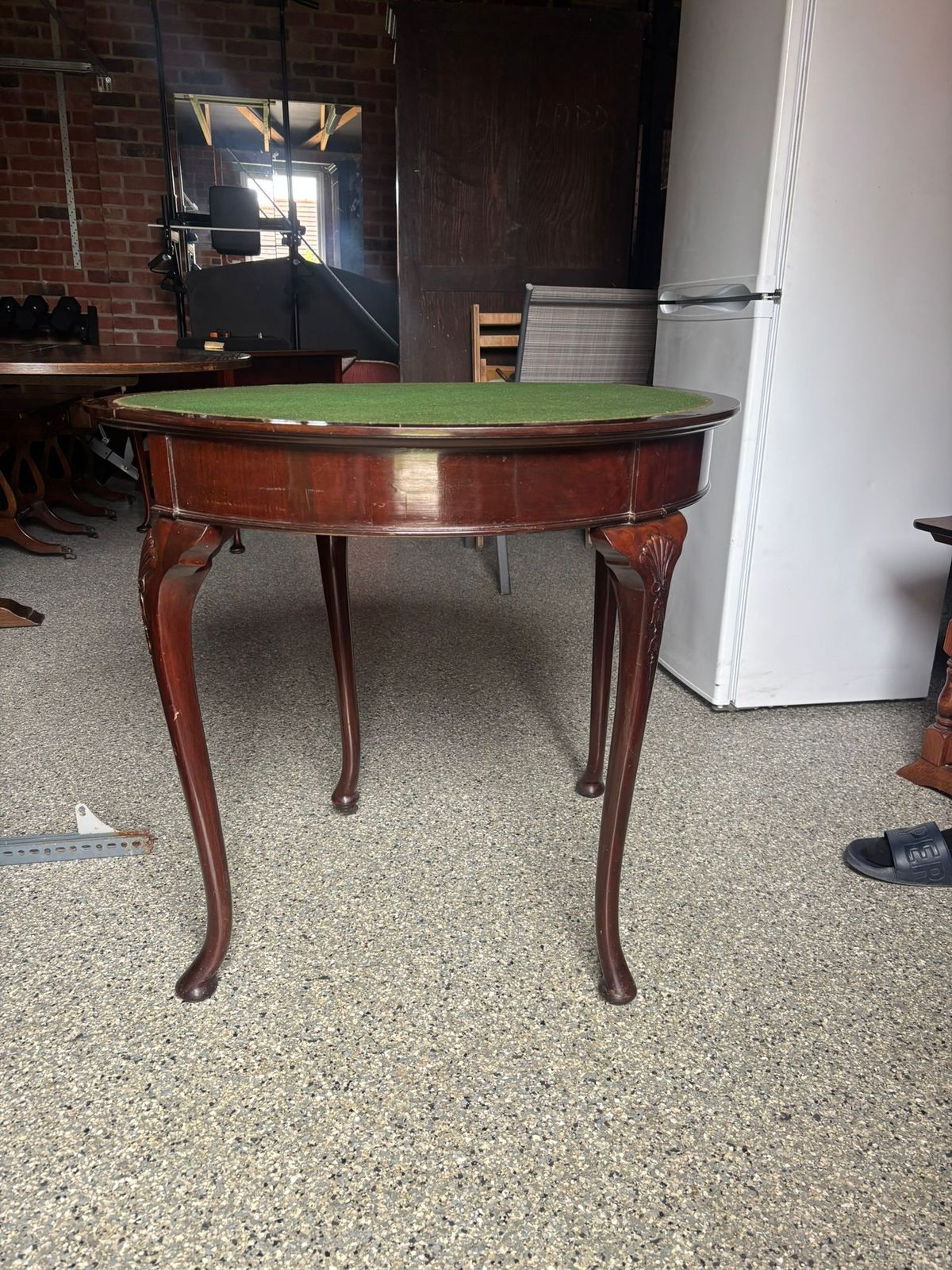 photo buy Edwardian Mahogany Chippendale Revival Fold Over Card Table (C.1905–1930)