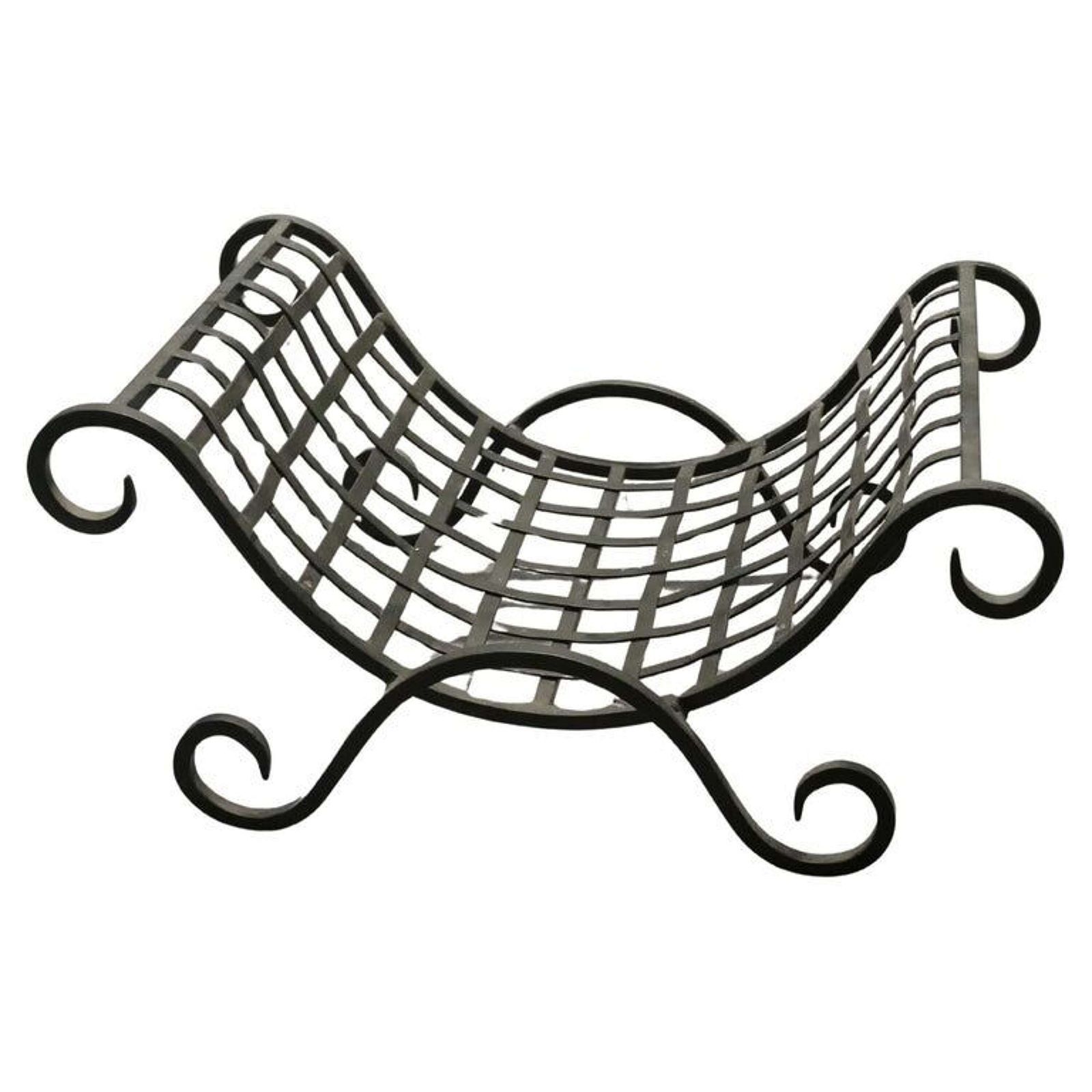 Attractive Cast Iron Log Carrier This Is A Great Piece, It Is Made In Iron And Curved To