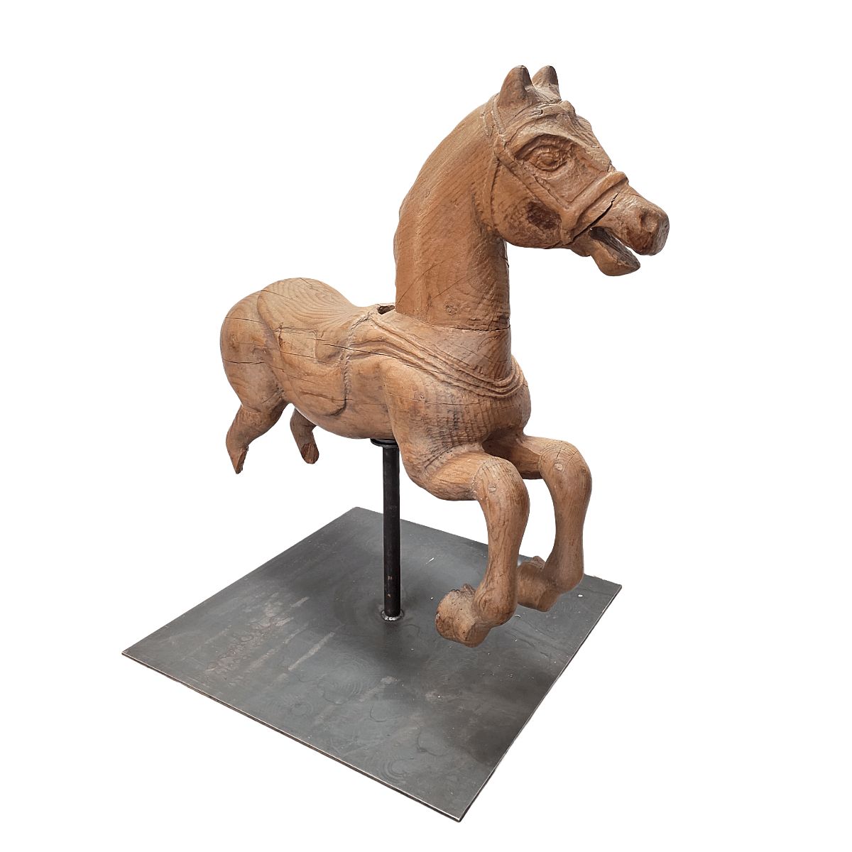 Antique Wooden Carousel Horse On Stand, Late 1800s photo buy