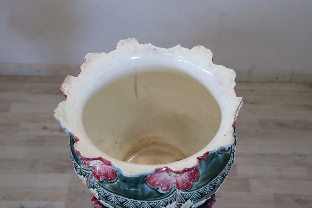 Home Decor Art Nouevau Ceramic Vase With Column photo