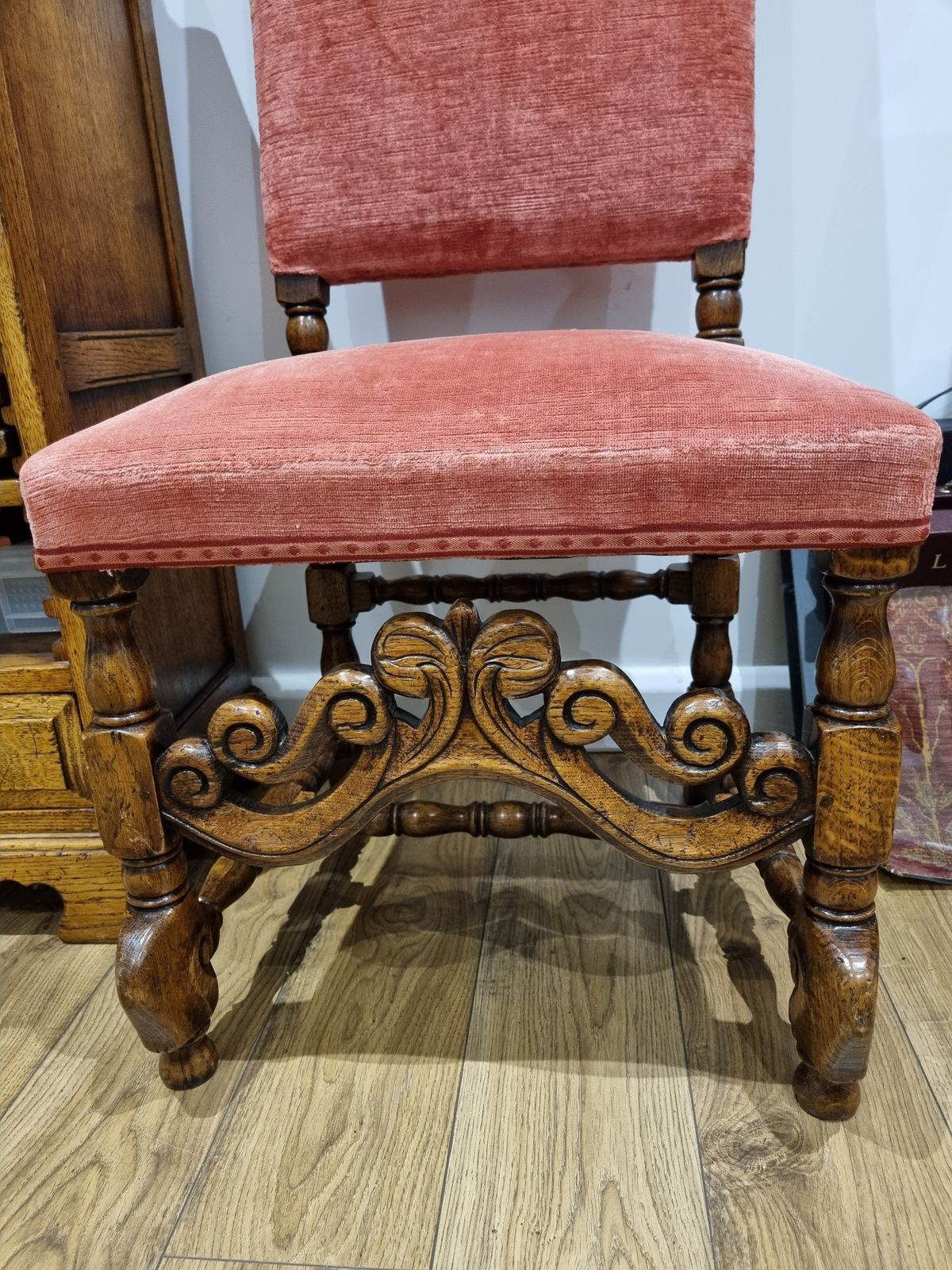 Stuart Style High Back Oak Dining Chair. Handmade And Handcarved. photo 750.0