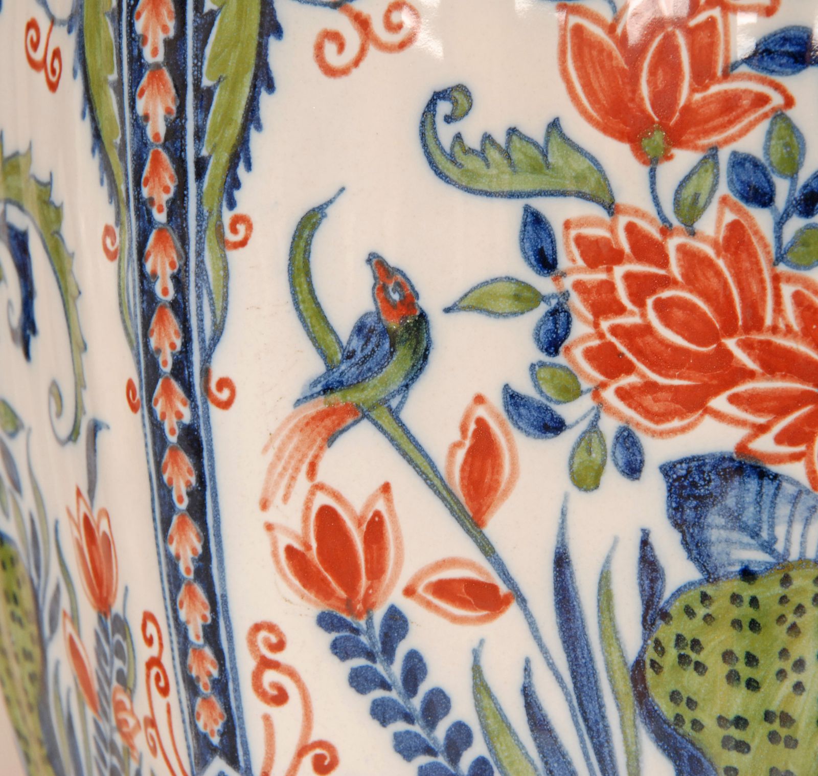 Delft Vases Polychrome Delftware Chinoiserie Garniture Of Vases Set Of 3 photo 3200.0