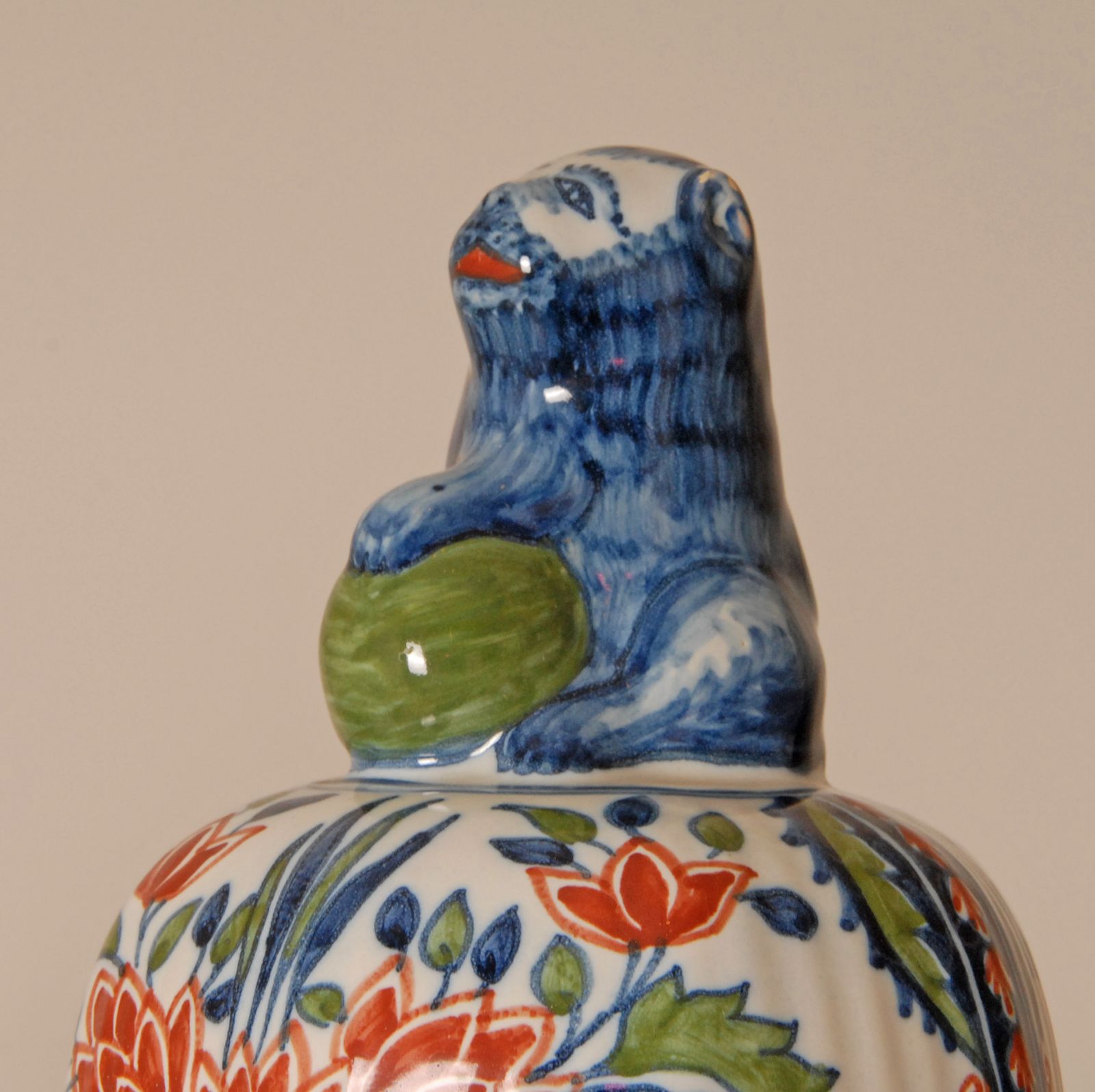 photo buy Delft Vases Polychrome Delftware Chinoiserie Garniture Of Vases Set Of 3