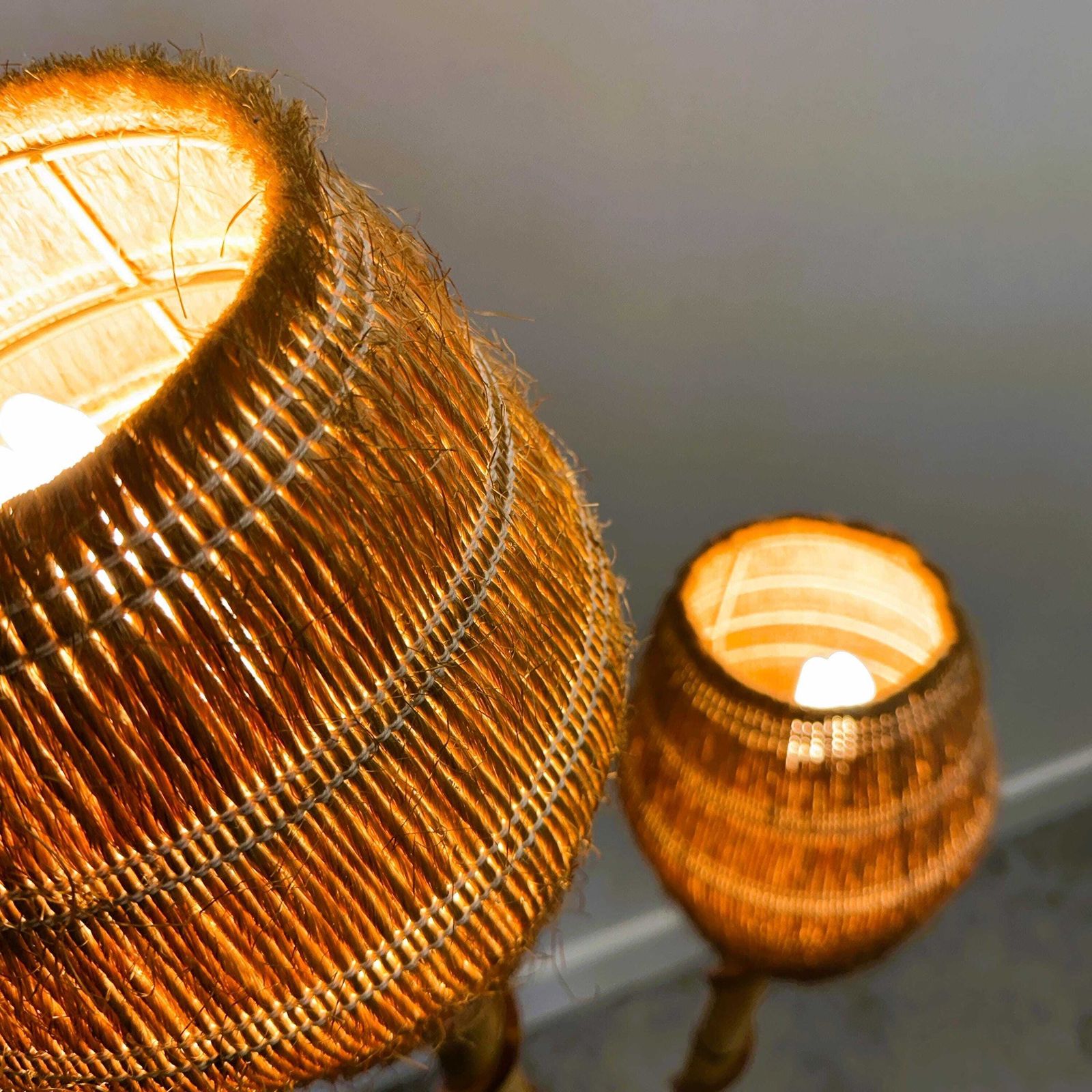 Louis Sognot Rattan And Wicker Floor Lamp, France, 1960s photo Verlichting