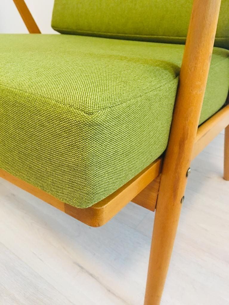 Green Boomerang Armchair From Thonet, 1960s photo 400.0