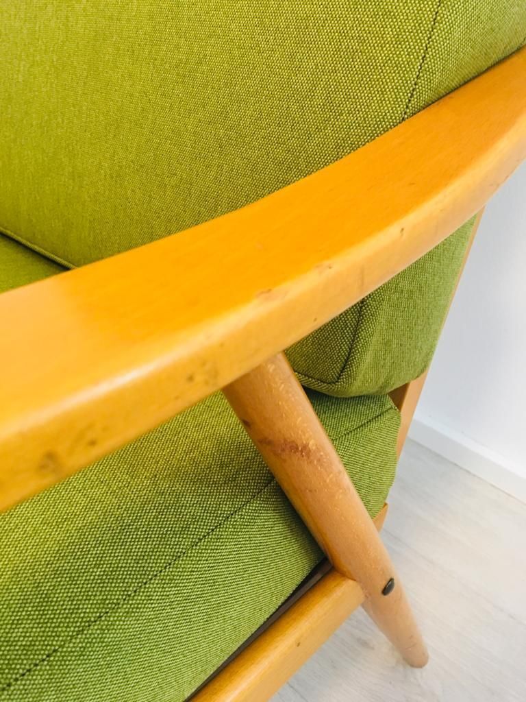 Green Boomerang Armchair From Thonet, 1960s photo vinterior