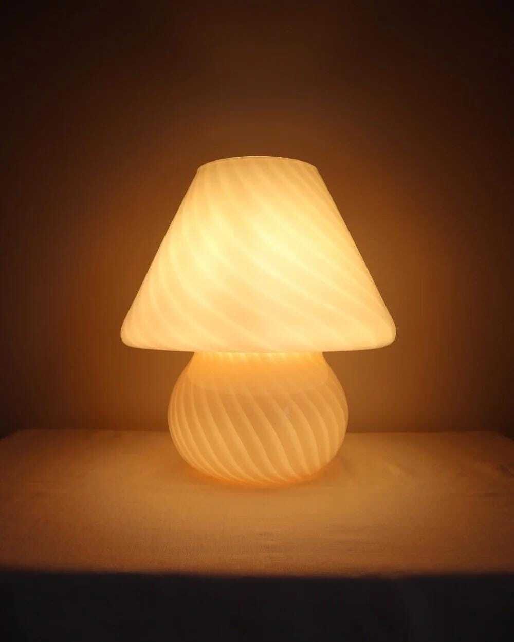 Trio Of Italian Murano Glass Lamps photo vintage