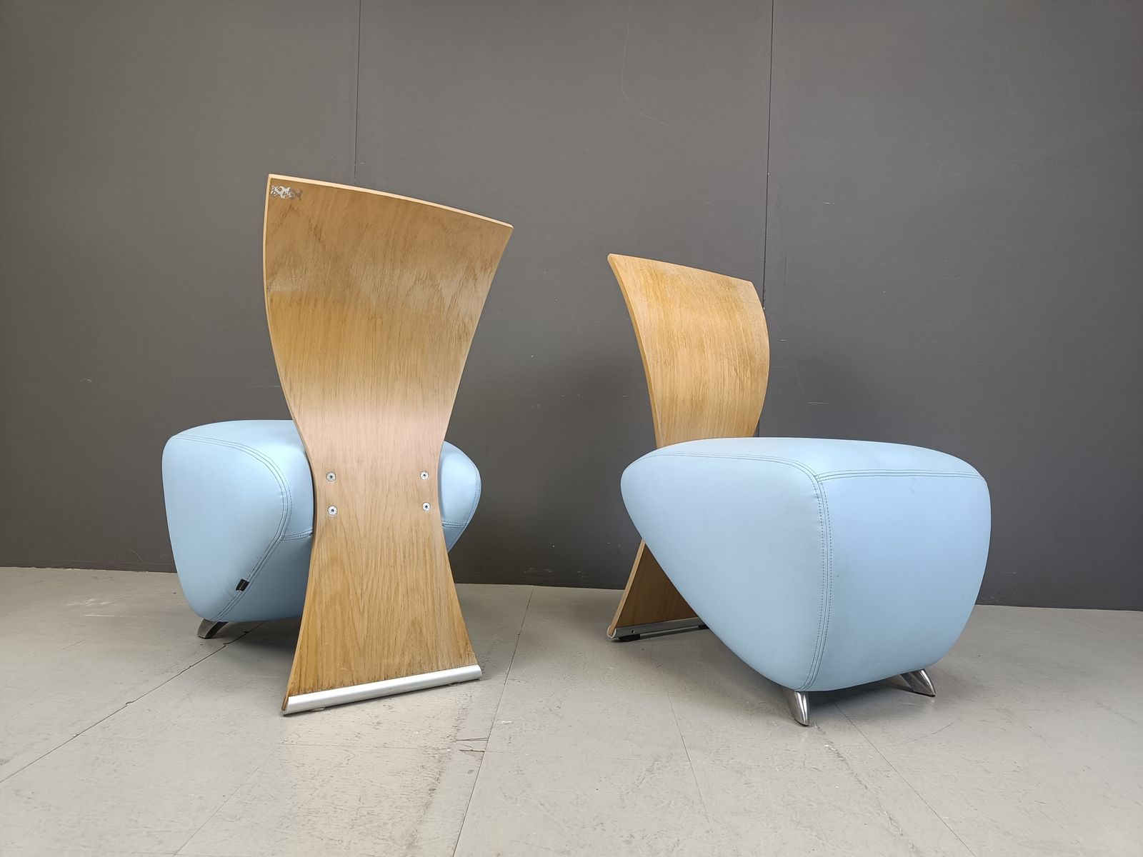 Pair Of Bobo Lounge Chairs By Dietmar Scharping For Dauphin, 2000s photo vintage