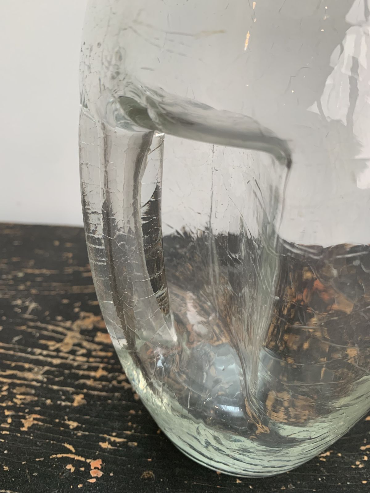 Exceptional Crackle Glass Jug Or Pitcher Designed By Koloman Moser (1868 1918) For Loetz Circa 1905 photo 400.0