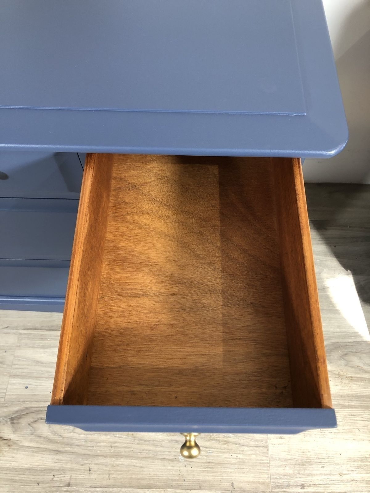 Stag Minstrel Pair Of 3 Over 2 Chest Of Drawers Royal Sapphire Blue photo furniture