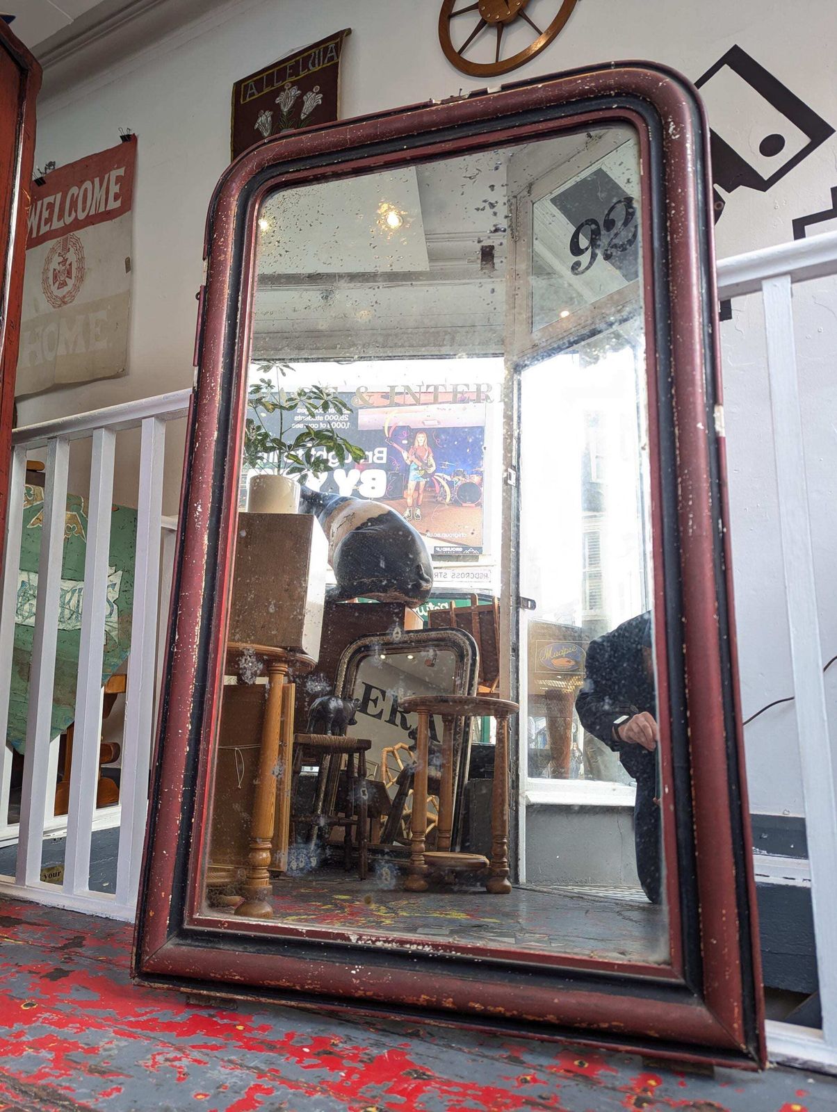 Large Scale 19th Century French Louis Philippe Mirror. photo furniture