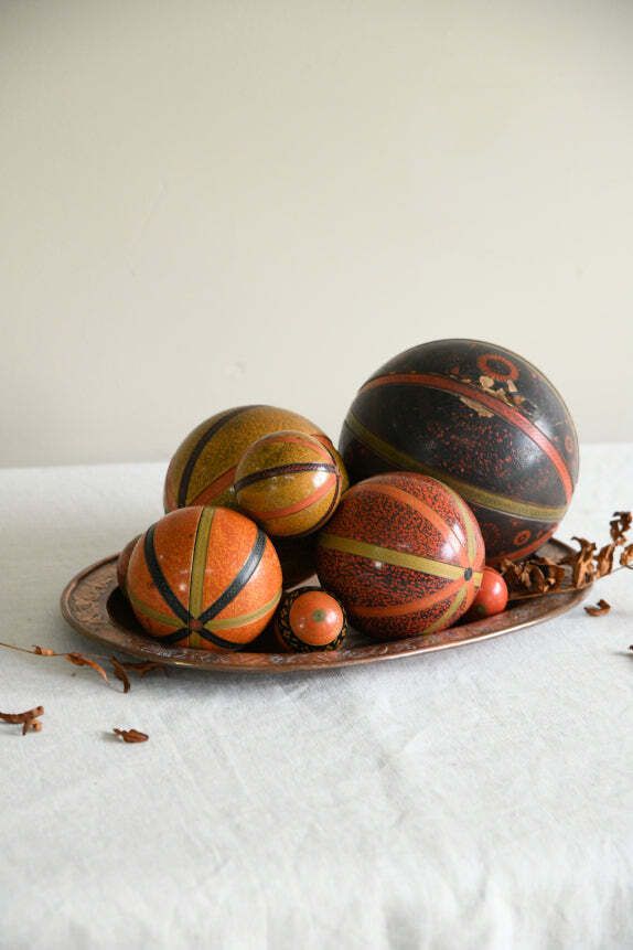 Antique Wooden Nesting Balls, 1800s