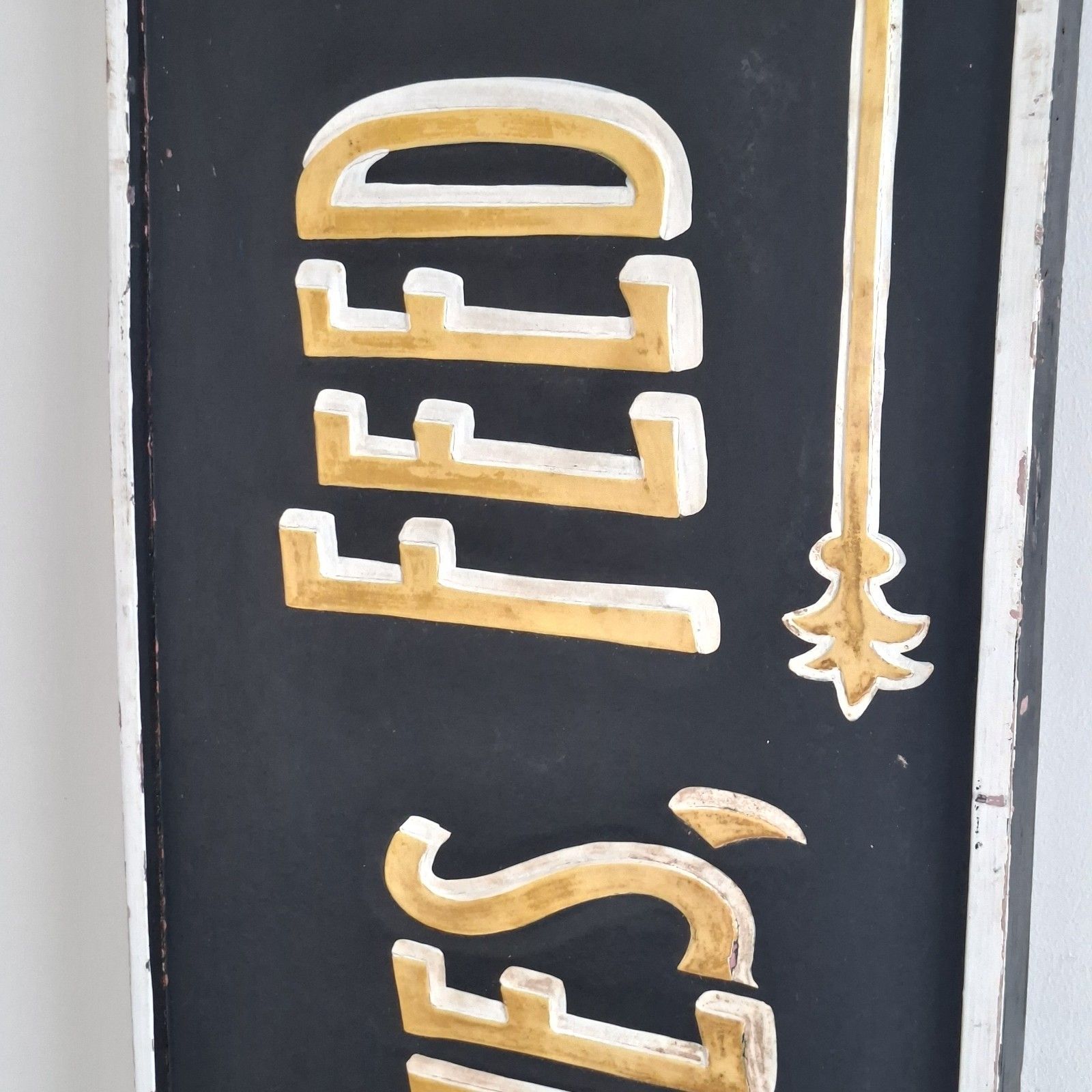 Groceries Dry Goods Large Wooden Sign Embossed Hand Painted Wall Hanging Vintage photo Home Decor