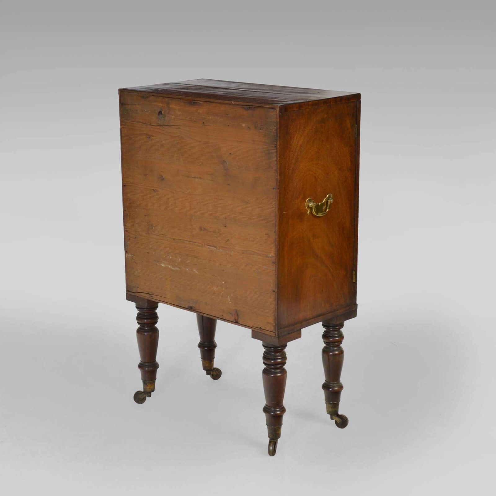 Small Sheraton Mahogany Collector's Cabinet On Stand photo vintage