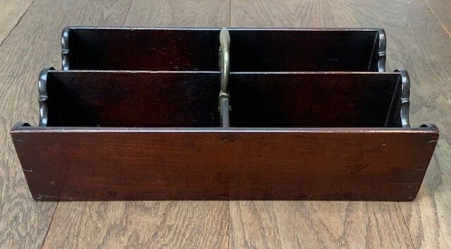 Very Fine George III Mahogany And Brass Four Section Wine Bottle Carrier Or Caddy photo buy