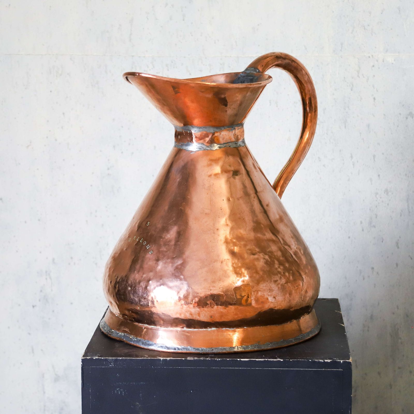 Authentic Georgian Period Large Scale Country House Copper Dairy Jug   Stamped 5 Gallons photo furniture
