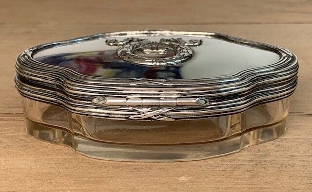 A Fine 19thc Germany Silver And Cut Glass Hinged Trinket Box, By Posen Of Frankfurt And Berlin photo 225.0