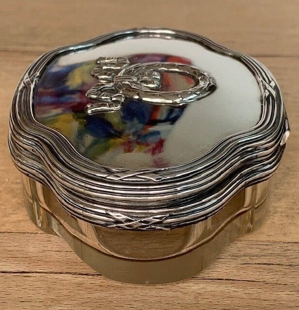 A Fine 19thc Germany Silver And Cut Glass Hinged Trinket Box, By Posen Of Frankfurt And Berlin photo buy