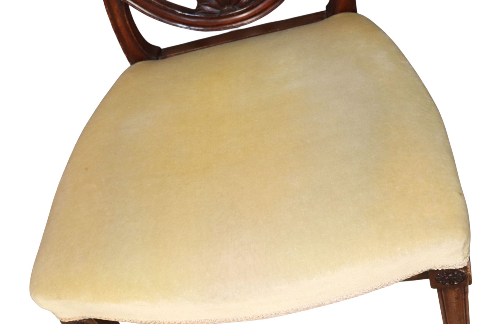 395.0 Set Of 6 Antique Mahogany Sheraton Style Shield Back Dining Chairs photo