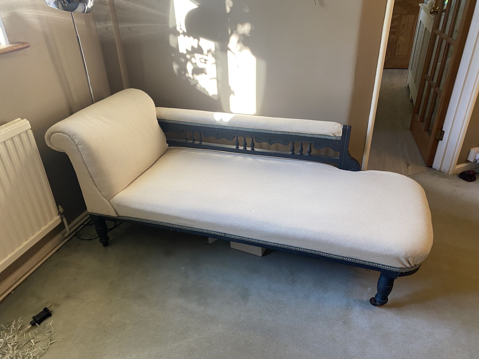 Late 19th/Early 20th Century Roll Back Chaise Longue *Re Covered photo furniture