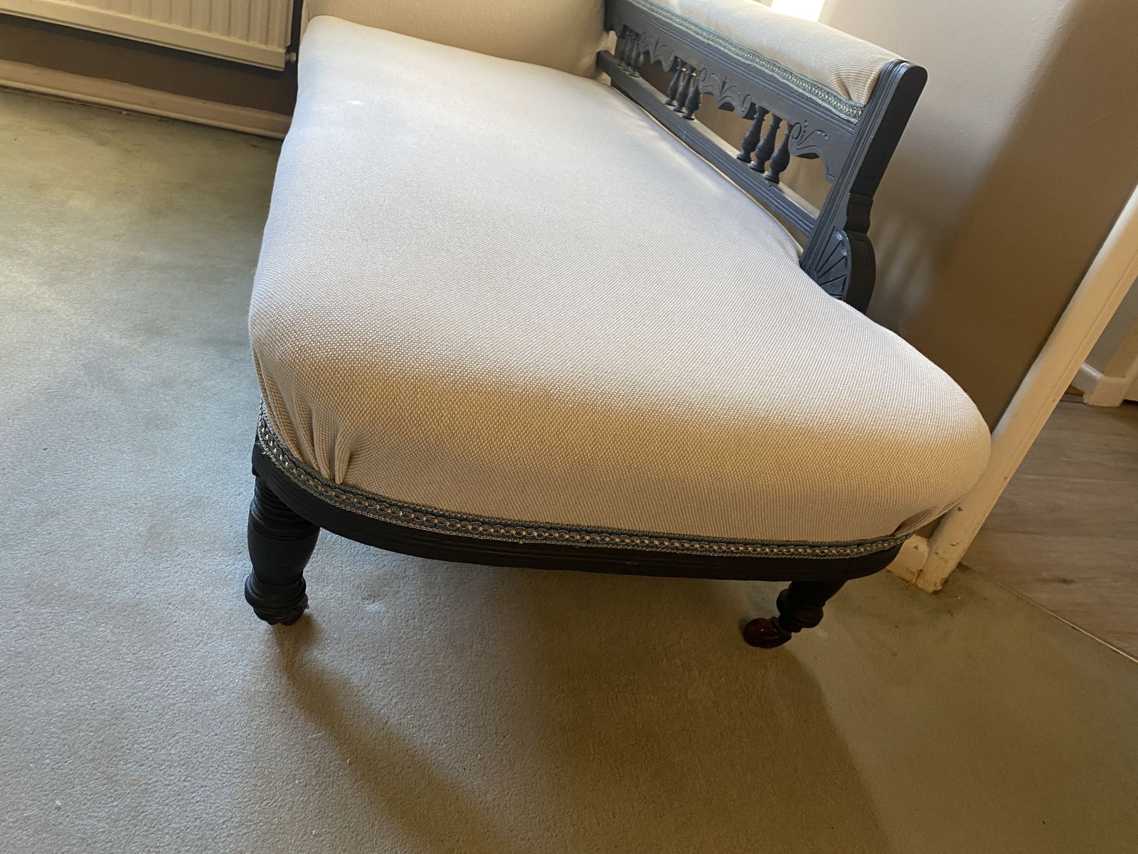 Late 19th/Early 20th Century Roll Back Chaise Longue *Re Covered photo Furniture