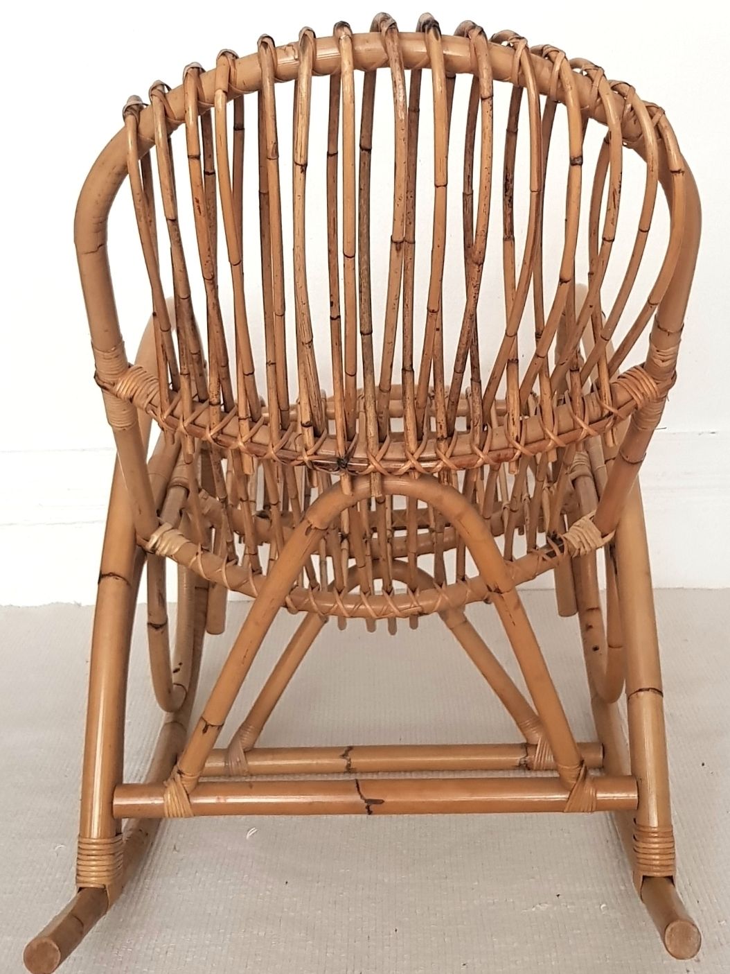 Mid Century Italian Bamboo Rocking Chair, Franco Albini. photo buy