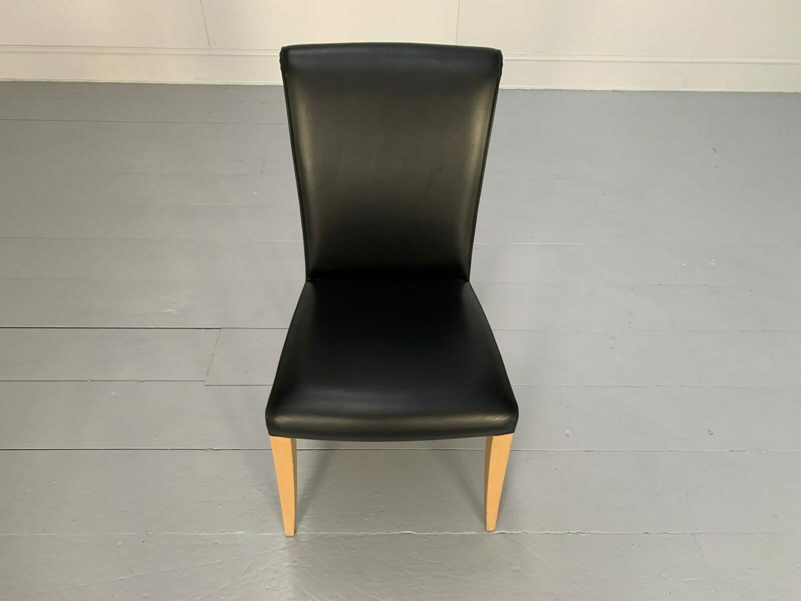 Furniture 4 Poltrona Frau “Vittoria” Dining Chairs – In Black “Pelle Frau” Leather photo