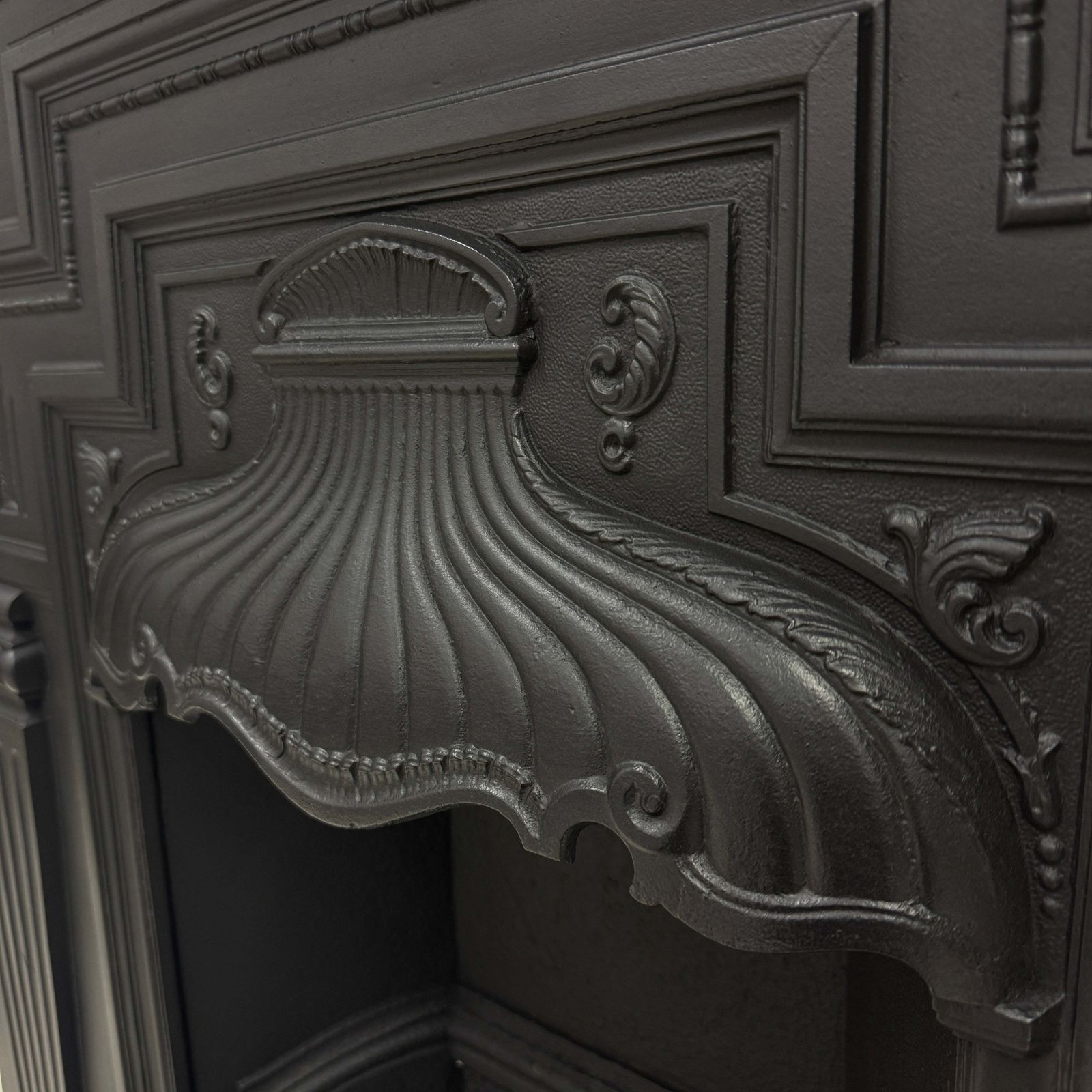 photo furniture Antique Cast Iron Combination Fireplace
