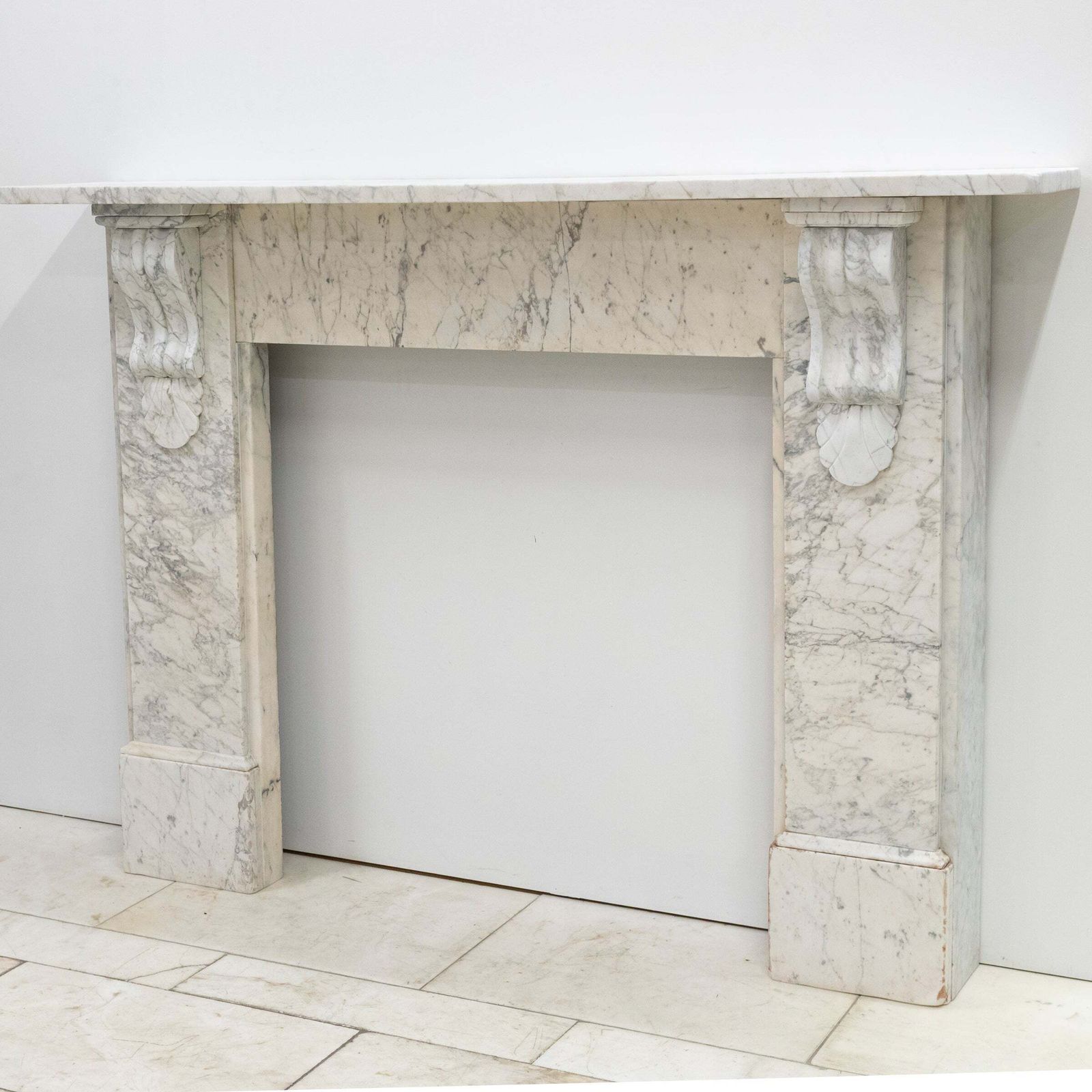 Large Antique Victorian Pencilvein Marble Corbel Fireplace Surround photo buy