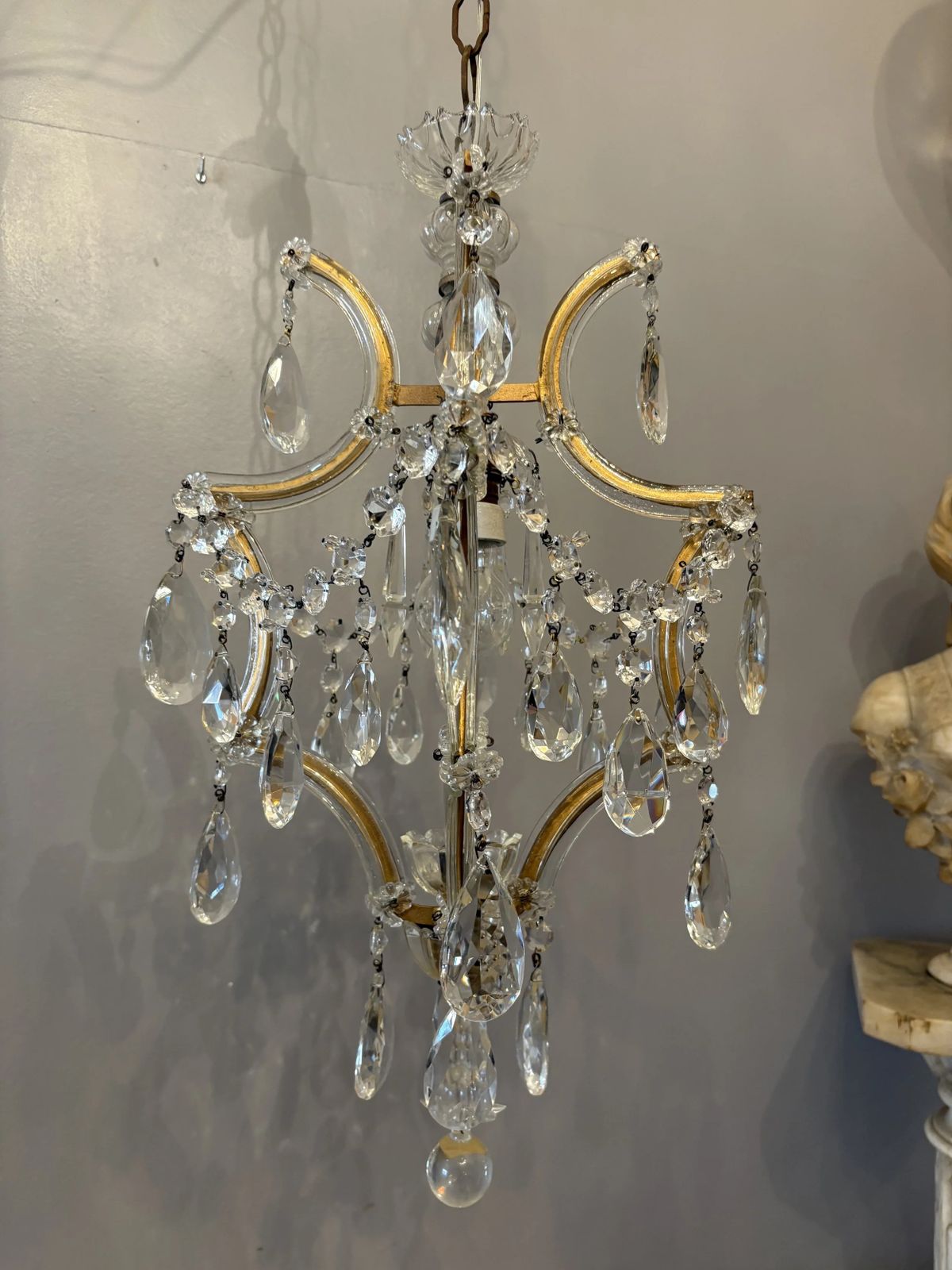 Italian Mid Century Maria Theresa Crystal Chandelier photo for sale