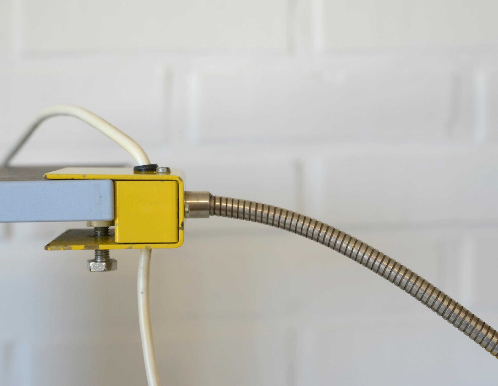 Space Age Style Lamp / Vintage Yellow Bookshelf Light / Mid Century Modern / Reading Light Fixture / Yugoslavia 1970's photo buy