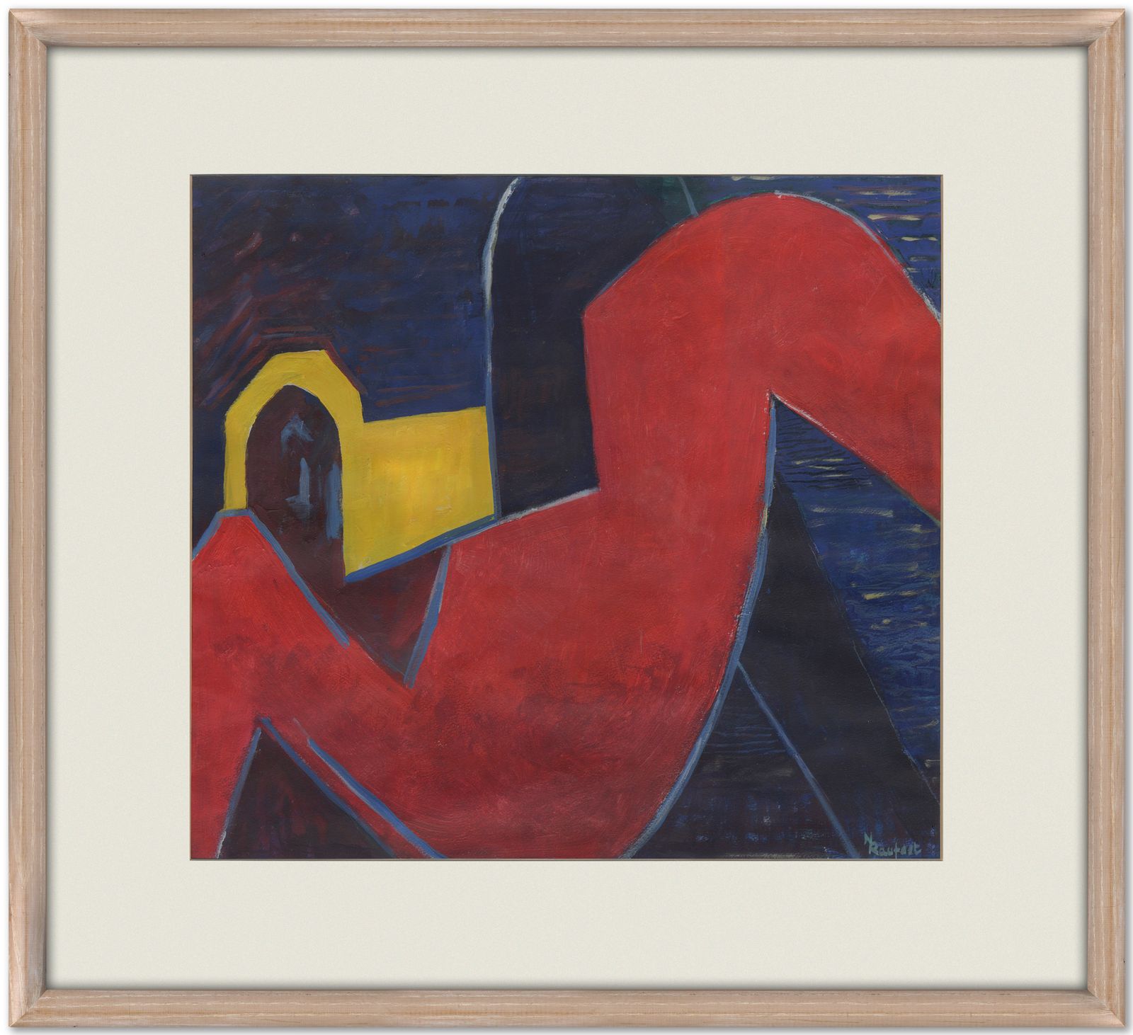 Wonderful Intensely Coloured Abstract Painting, Signed And Framed