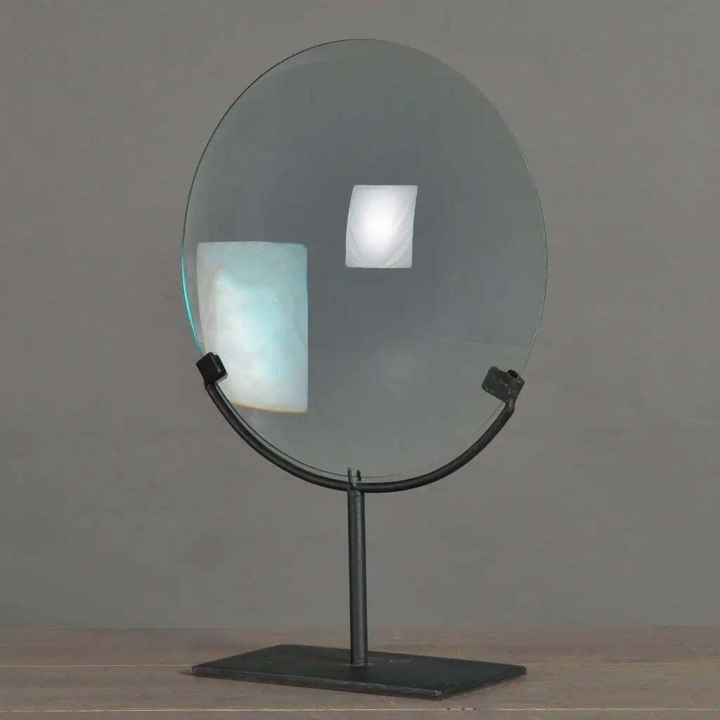 Optical Magnifying Glass With Stand – Precision Glass And Matte Black Metal photo Home Decor
