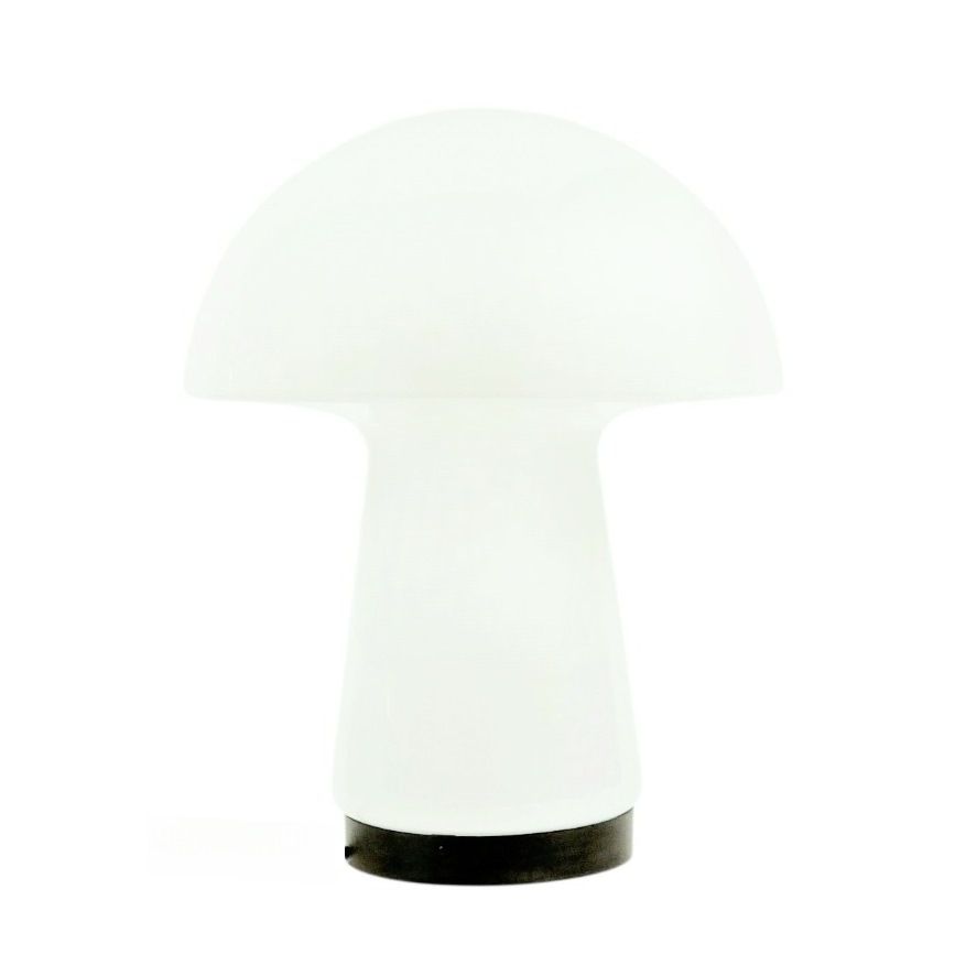 Grote Space Age Paddenstoelvormige Opaline Glazen Tafellamp Van Limburg, Duitsland, Jaren 1960/1970