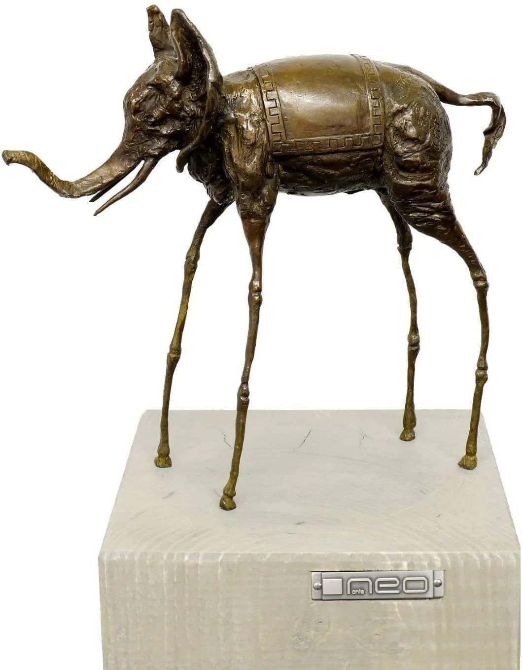 Surreal Bronze Sculpture   Space Elephant   Salvador Dali photo vinterior