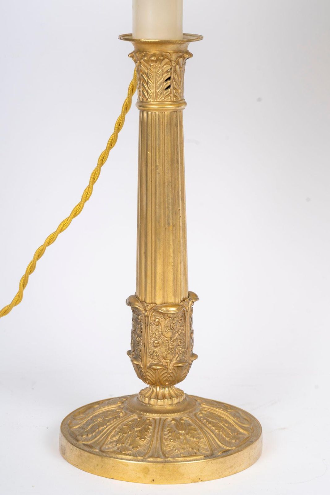 Pair Of Table Lamps, Restoration Candlesticks, 19th Century. photo for sale