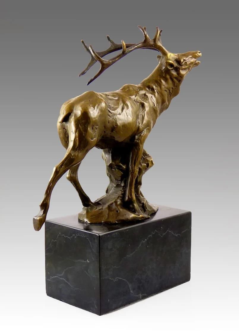 Sculpture Of Deer Bronze, The Bellowing Stag photo Art