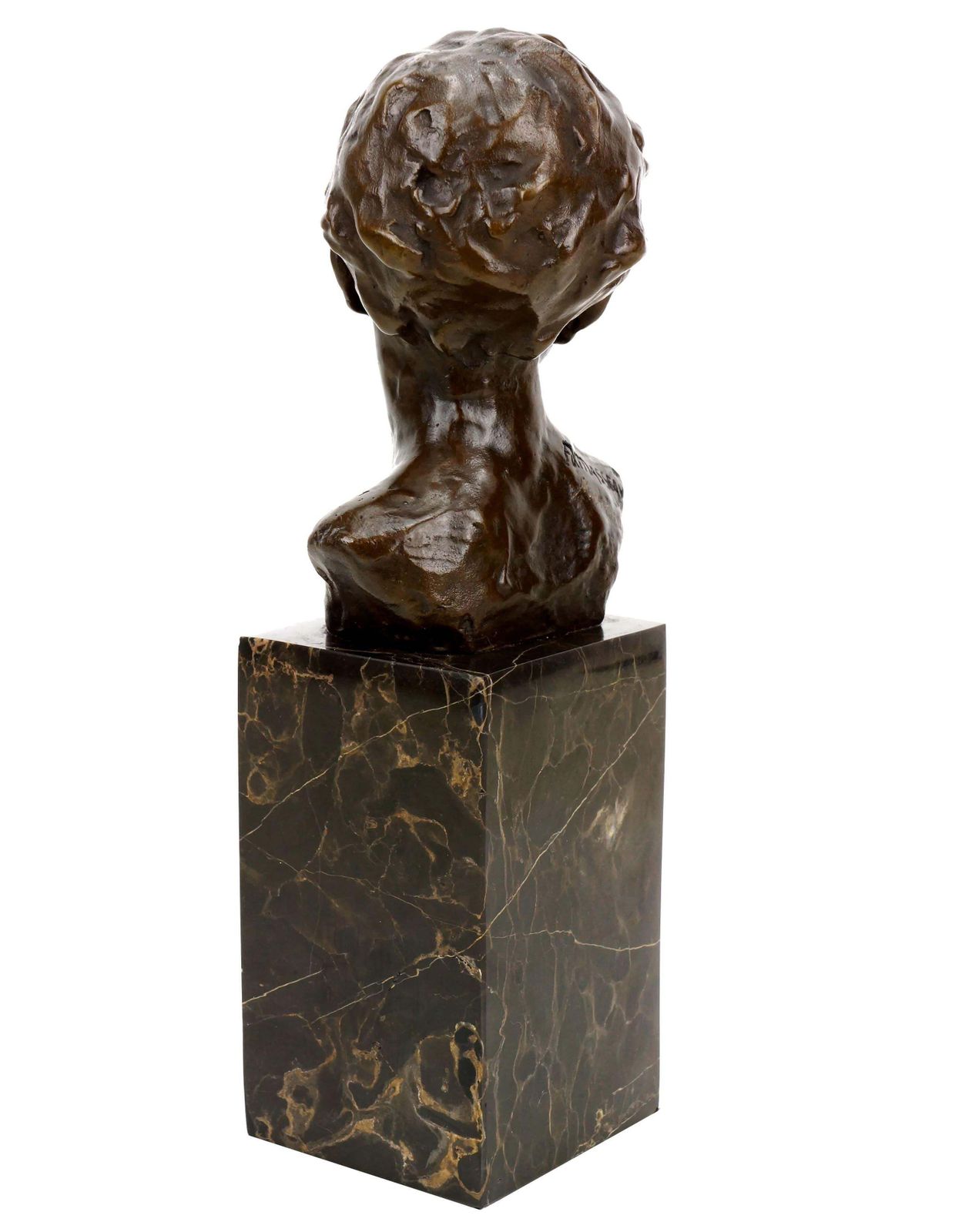 Art Nouveau Sculpture Bronze Figurine, Bust Of A Boy, Signed A. Moreau photo buy