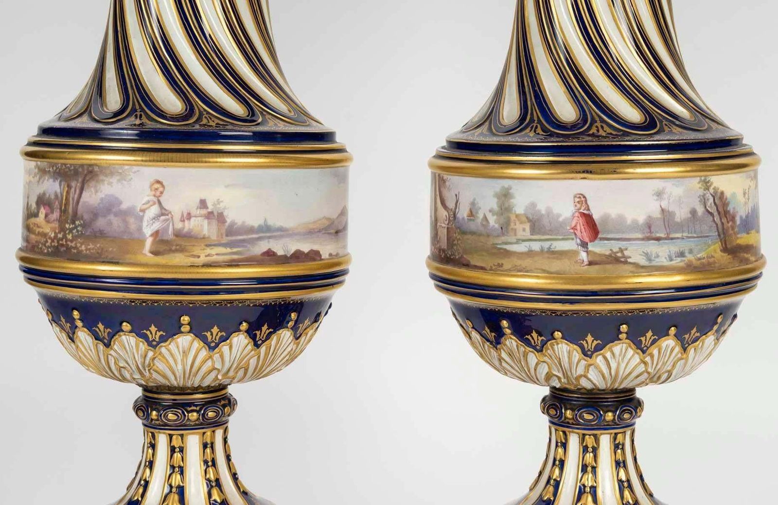 Pair Of Sèvres Porcelain Gilt Bronze Covered Vases, Napoleon III Period. photo 6207.0