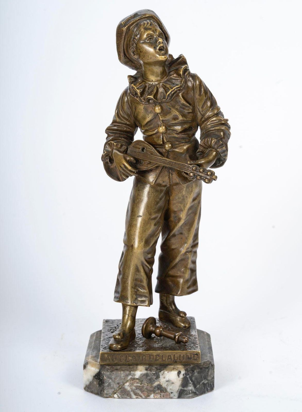 Sculpture In Patinated Bronze, Signed Bouret, Xxth Century, Art Deco Style. photo furniture