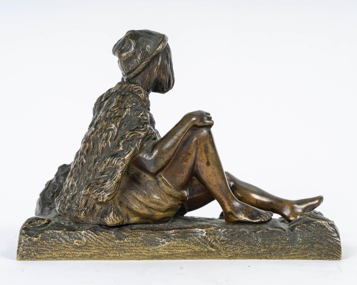 Sculpture In Patinated Bronze, 20th Century, Napoleon III Style. photo buy