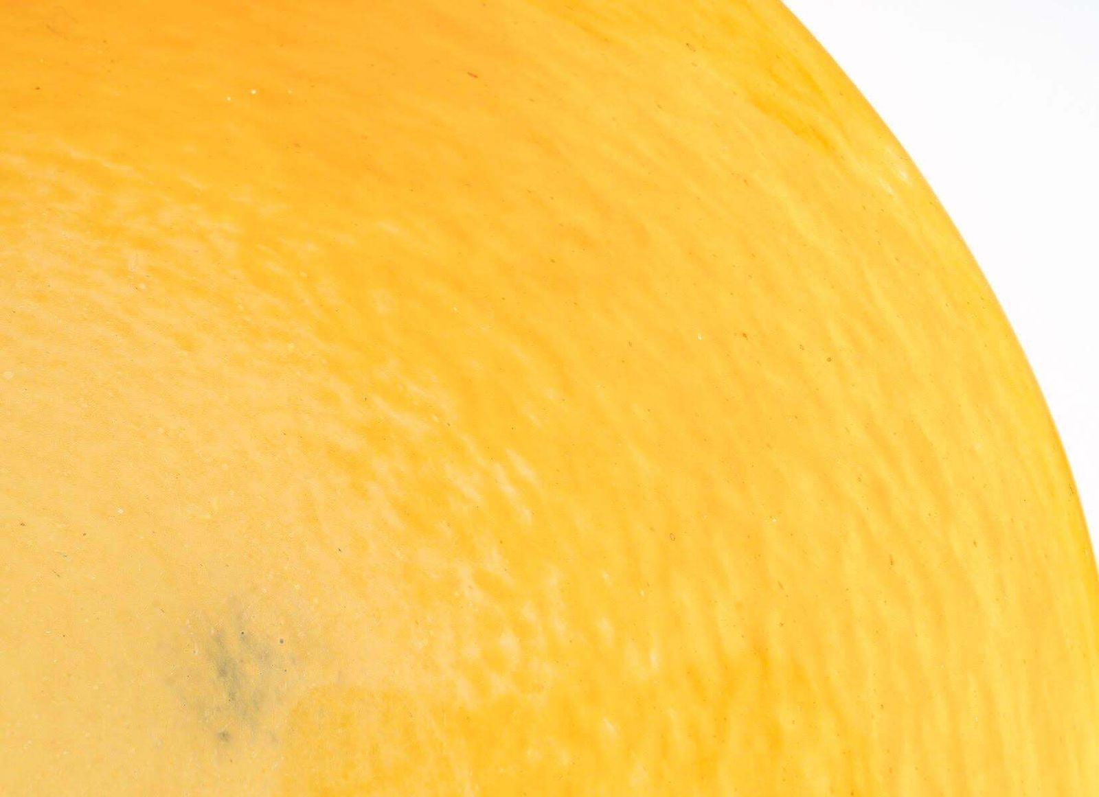 Large Schneider Bowl In Yellow Orange Pâte De Verre, 1930, Art Deco Period. photo for sale
