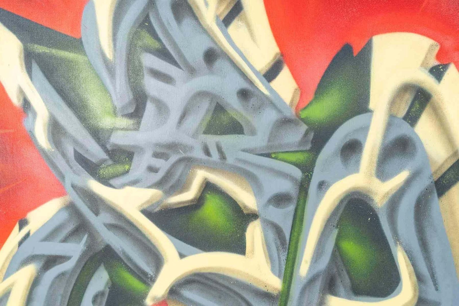 Airbrush On Canvas By François Fabre, Known As 2rode, Signed And Dated 2012. photo Art
