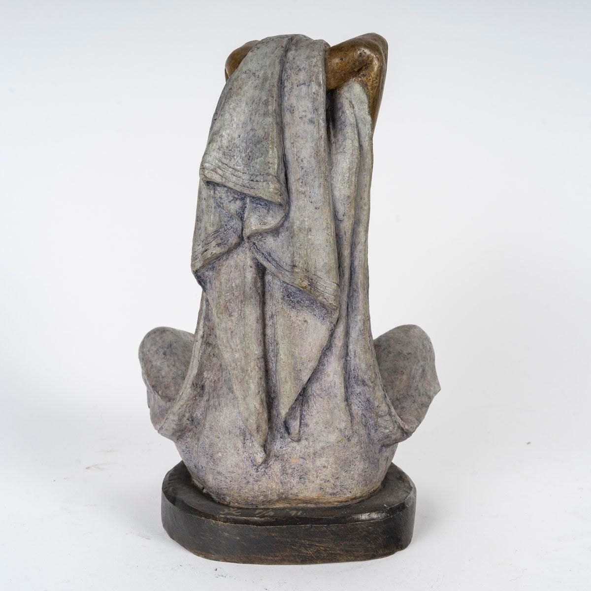 Bronze Sculpture Of A Woman, 1991, Signed. photo 1774.0